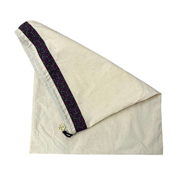 Tory Burch Dust Bag drawstring Logo charm show or bag cover 18x14 medium - Picture 2 of 9